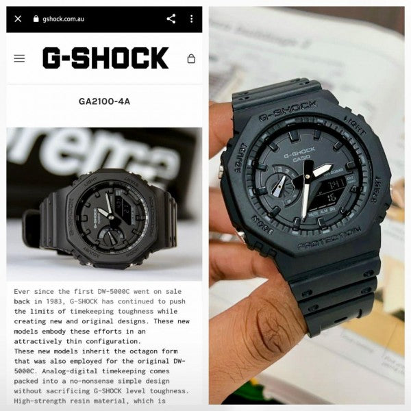 Casio g shock ga 2100 online black