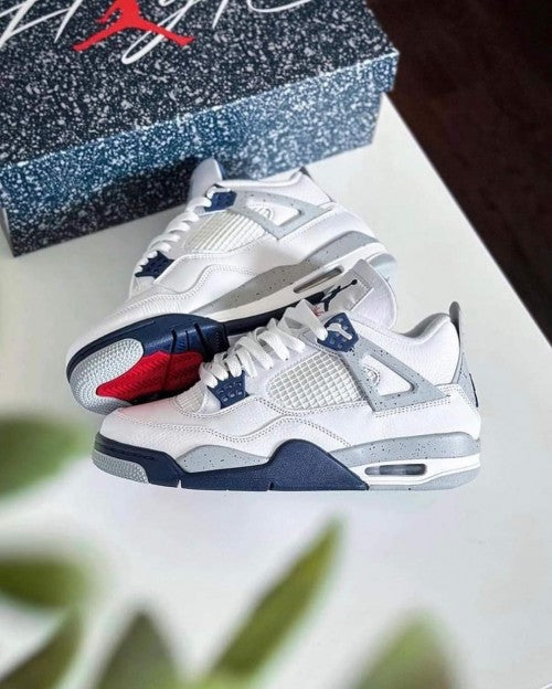 Air Jordan 4 Retro White Midnight Navy - StreetLab®