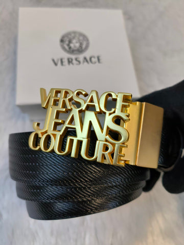 Versace Couture Gold Black Belt
