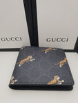 Gucci GG Tiger Print Black Wallet