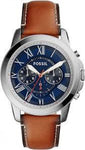 Fossil grand Leather Brown Silver
