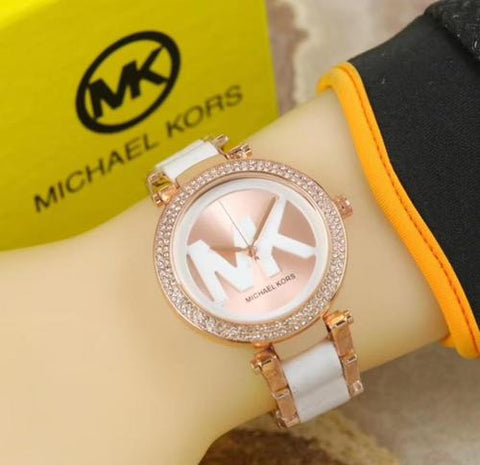 Michael Kors Rose Gold White