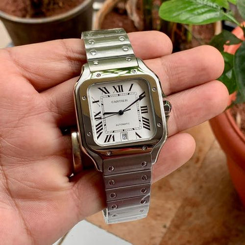 Cartier Santos Automatic Silver White