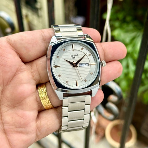 Tissot Day-Date Silver White