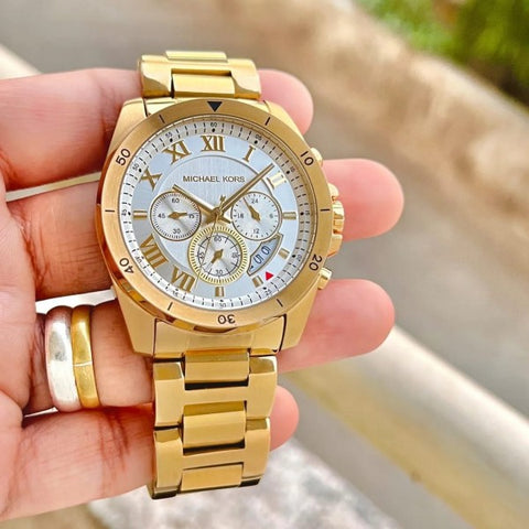 Michael Kors Brecken Gold White