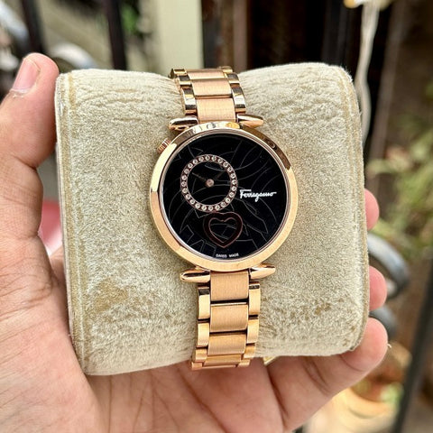 Salvatore Ferragamo Gold Black