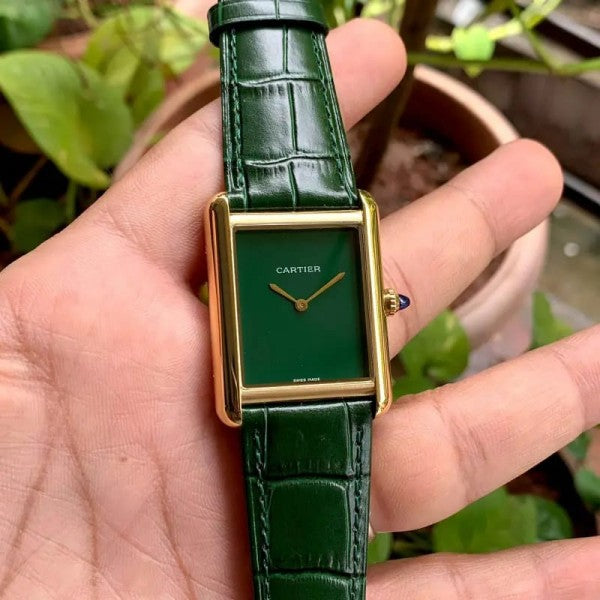 Cartier Tank Must Premiums Gold Green – LUXZILLA