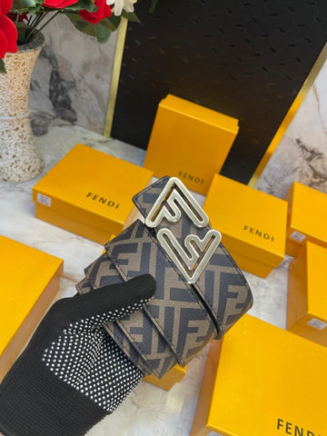 Fendi Brown Gold Monogram