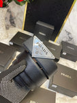 Prada Silver Black Triangle