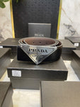 Prada Silver Black Triangle