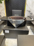 Prada Silver Black Triangle