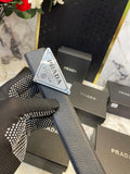 Prada Silver Black Triangle