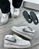 Nikee Airforce 1 Low Reigning Champ Grey Suede