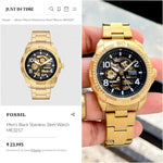 Fossil Bronson Me3218 Automatic Gold