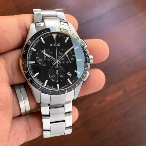 Rado Hyperchrome Chronograph Silver Black