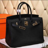 Hermes Birkin Leather Bag Black