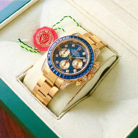 Rolex Rainbow Gold Blue