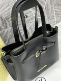 Michael Kors Emilia All Black Handbag Medium