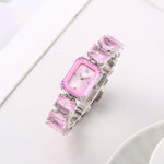 Swarovski Octagon Silver Pink