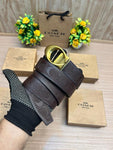 Coach Reversible Gold Black Brown