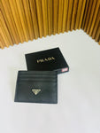 Prada Black Logo Card Holder