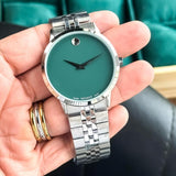 Movado Silver Aqua Haze Blue