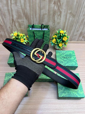 Gucci Gold Black Belt G393