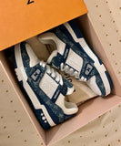 LV Louis Vuitton Trainer Monogram Denim - Light Blue