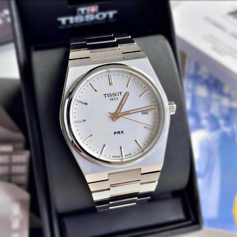 Tissot Prx Powermatic Silver White