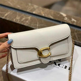 Coach CB Tabby Chain Clutch White