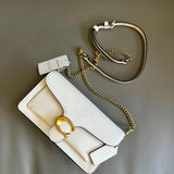 Coach CB Tabby Chain Clutch White