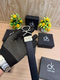 Calvin Klein Reversible Silver Black