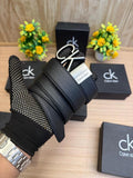 Calvin Klein Reversible Silver Black