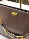 Fendi Shoulder Medium Tote Bag Brown