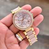 Michael Kors Parker Gold Rose Pink
