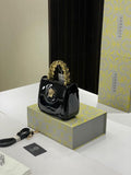 Versace Le Medusa Small Handbag Gold Black