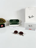 Rayban Round Gold Brown