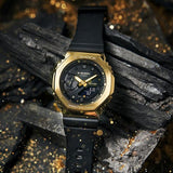 Casio G Shock Gm2100 Gold Black