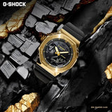Casio G Shock Gm2100 Gold Black