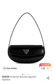 Guess PU Bucket Shoulder Bag Applique