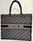 Dior Book Tote Canvas Embroidery Black