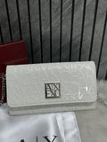 Armani Exchange Long Clutch Wallet White