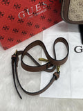 Guess G Dream Flap Shoulder Crossbody Bag Brown