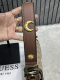 Guess G Dream Flap Shoulder Crossbody Bag Brown