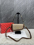 Guess G Dream Flap Shoulder Crossbody Bag Brown