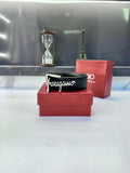 Salvatore Ferragamo Name Logo Reversible Grey Black