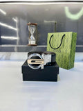 Gucci Silver Rose Gold Belt