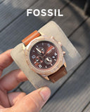 Fossil Bronson Chronograph Luggage Leather Brown