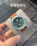 Fossil Bronson Chronograph Luggage Leather Green