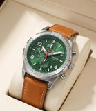 Fossil Bronson Chronograph Luggage Leather Green